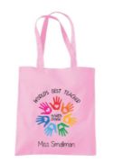 Picture of Personalised Best Teacher Bag Thank you gift end of term school leaving present