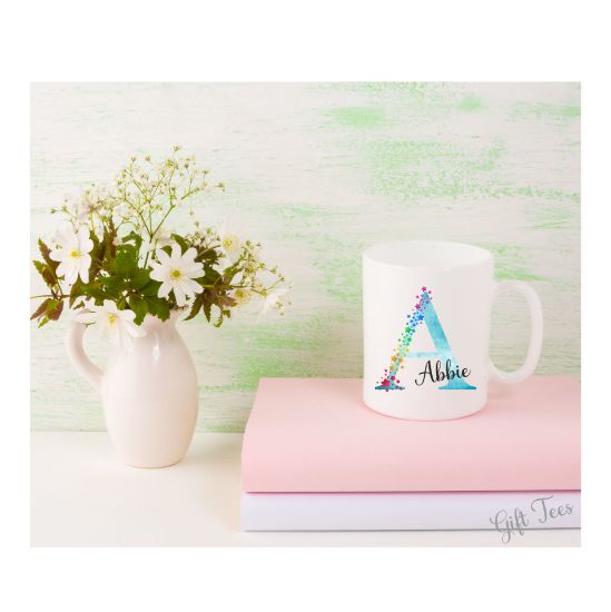 Picture of Personalised Initial Mug Rainbow Mug