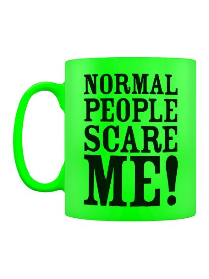 Picture of Normal People Scare Me Green Neon Mug