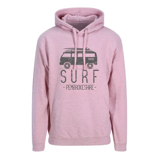 Picture of Surf Pembrokeshire Pink Hoodie