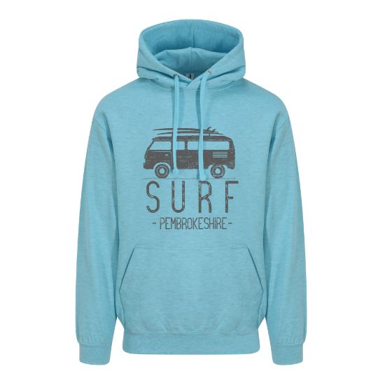 Picture of Surf Pembrokeshire Blue Hoodie