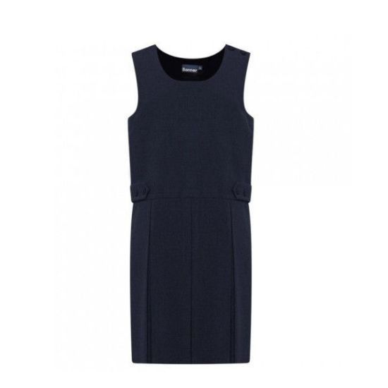 Picture of Junior Box Pleat Pinafore Navy