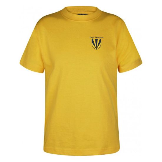 Picture of Laugharne School Cotton T-Shirt - Yellow