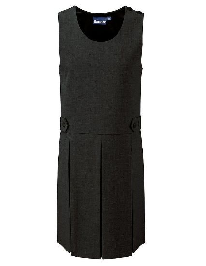 Picture of Box Pleat Pinafore - Black